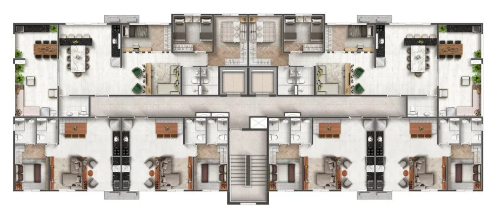 Planta do pavimento tipo — Resort Integra Urbano