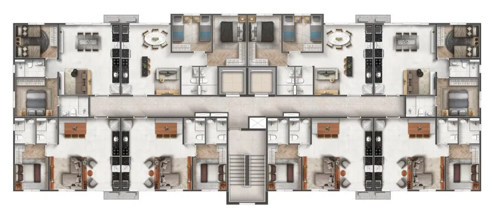 Planta do pavimento tipo, segunda opção — Resort Integra Urbano