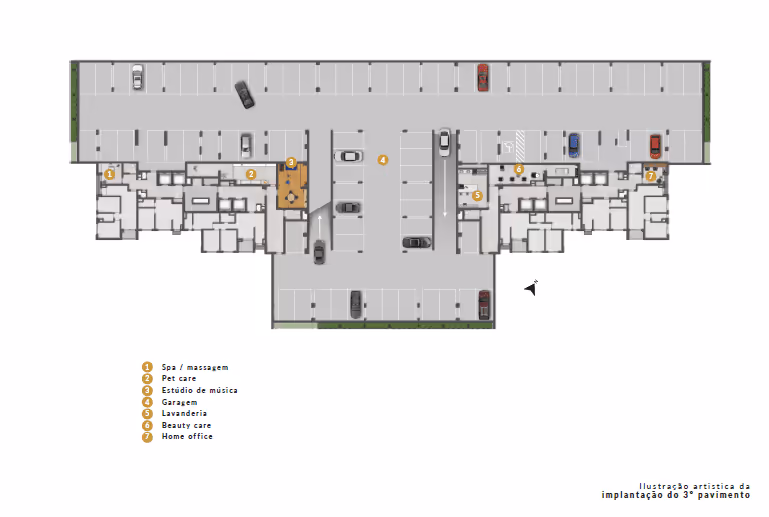 Implantação do 3º pavimento — Soma Galeria