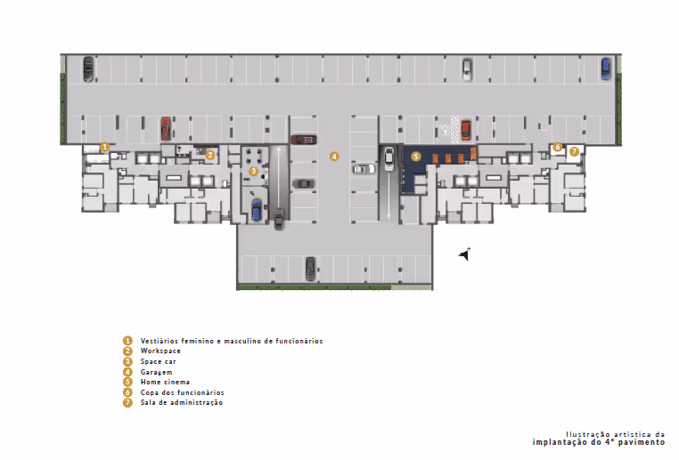 Implantação do 4º pavimento — Soma Galeria