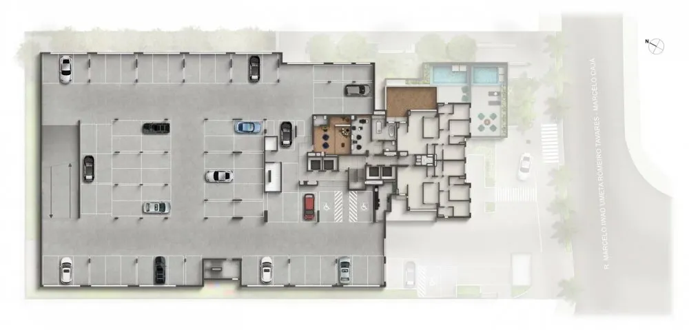 Implantação do pavimento térreo — SOHO Galeria