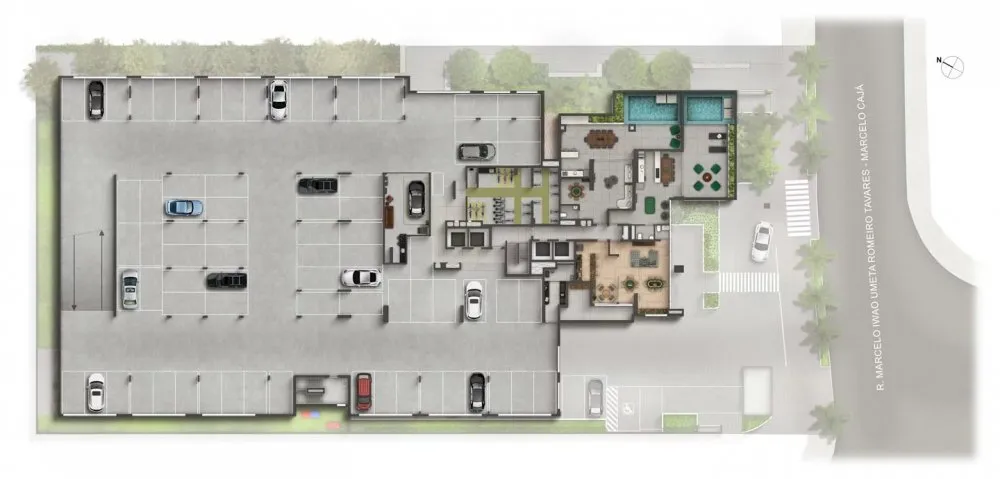 Implantação do pavimento térreo, terceira prancha — SOHO Galeria