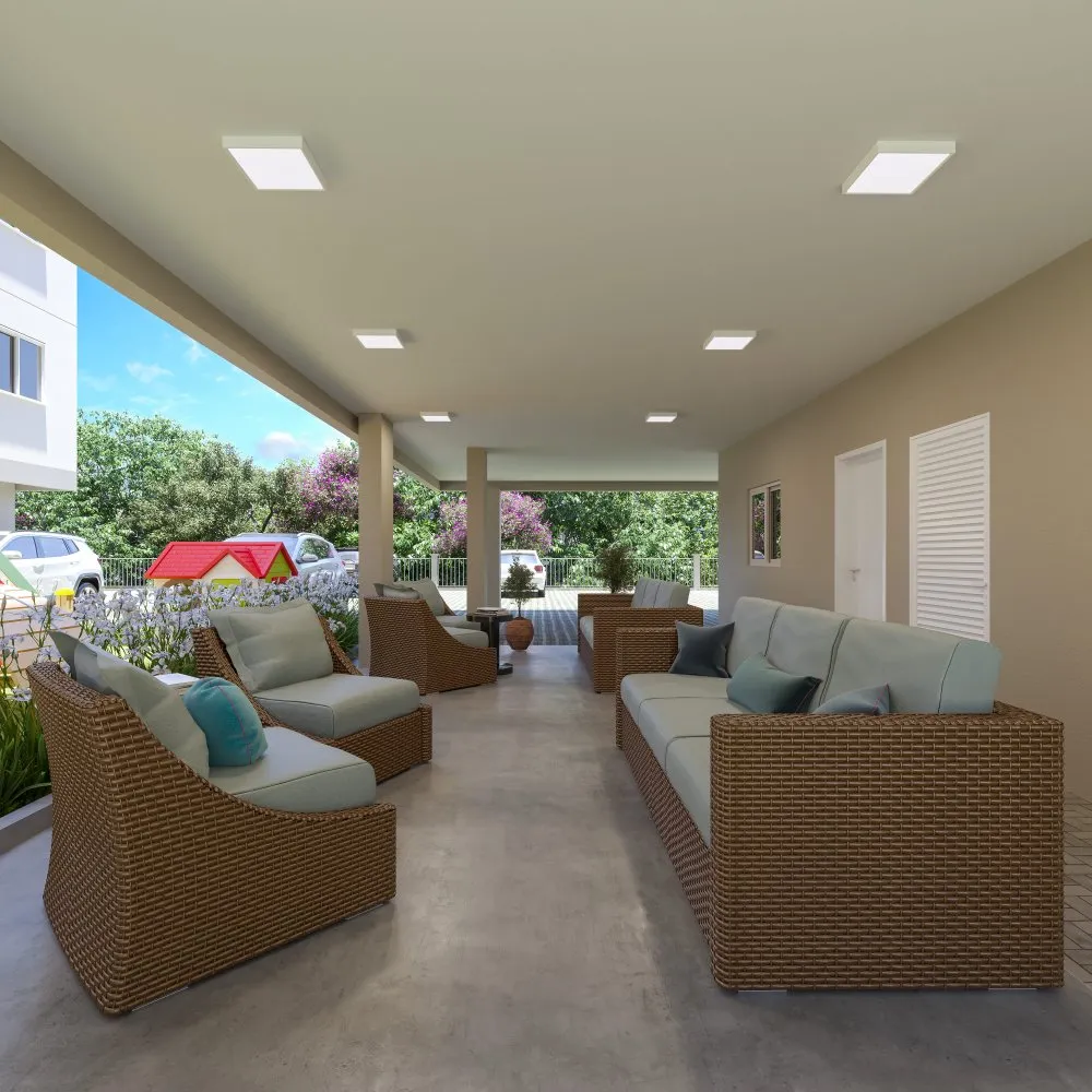 Lounge coberto de convivência — Riviera Martins de Sá