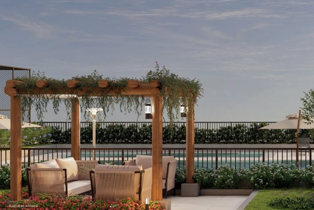 Lounge junto à piscina — Residencial Sense