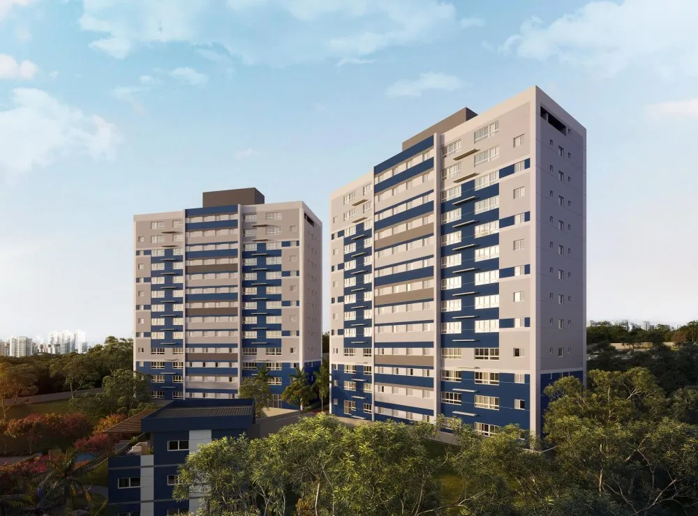 Perspectiva da fachada das torres — Resort Integra Urbano