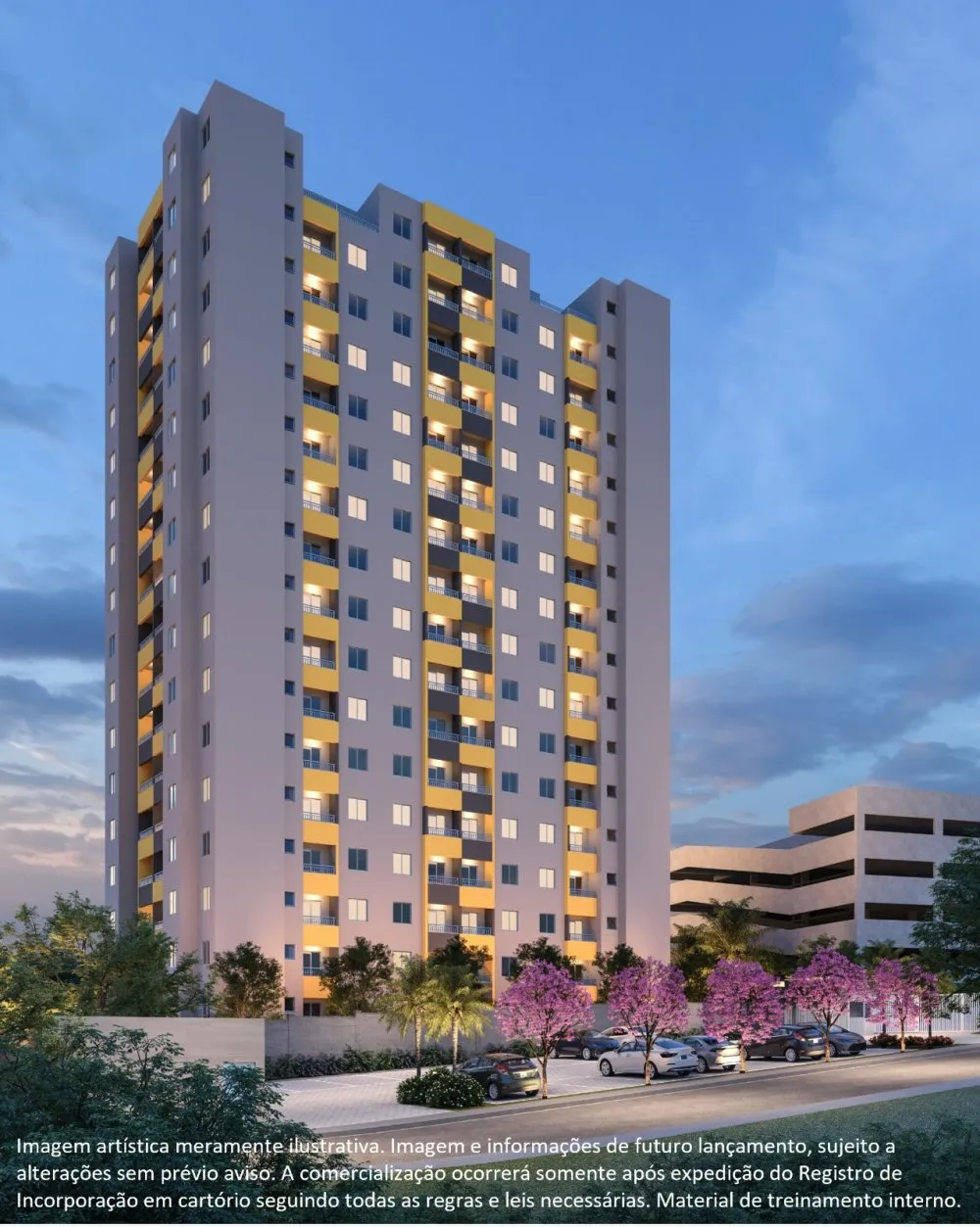 Perspectiva da fachada — Residencial Porto Fino