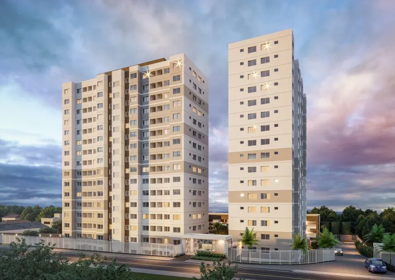 Perspectiva da fachada das torres — Happy Braz Cubas