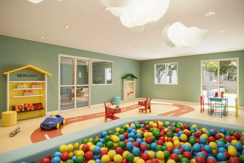 Brinquedoteca com piscina de bolinhas — Happy Braz Cubas