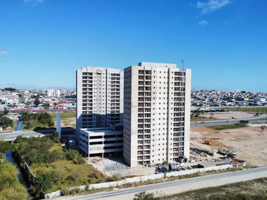 Vista aérea da obra — Residencial Paradise Village