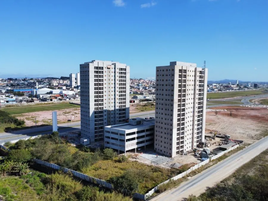 Vista aérea da obra, segundo ângulo — Residencial Paradise Village