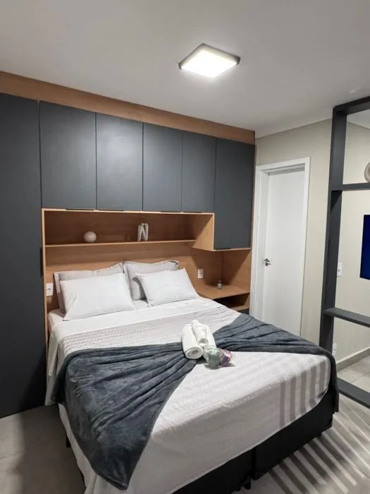 Cama de casal do studio — Le Vin Garden