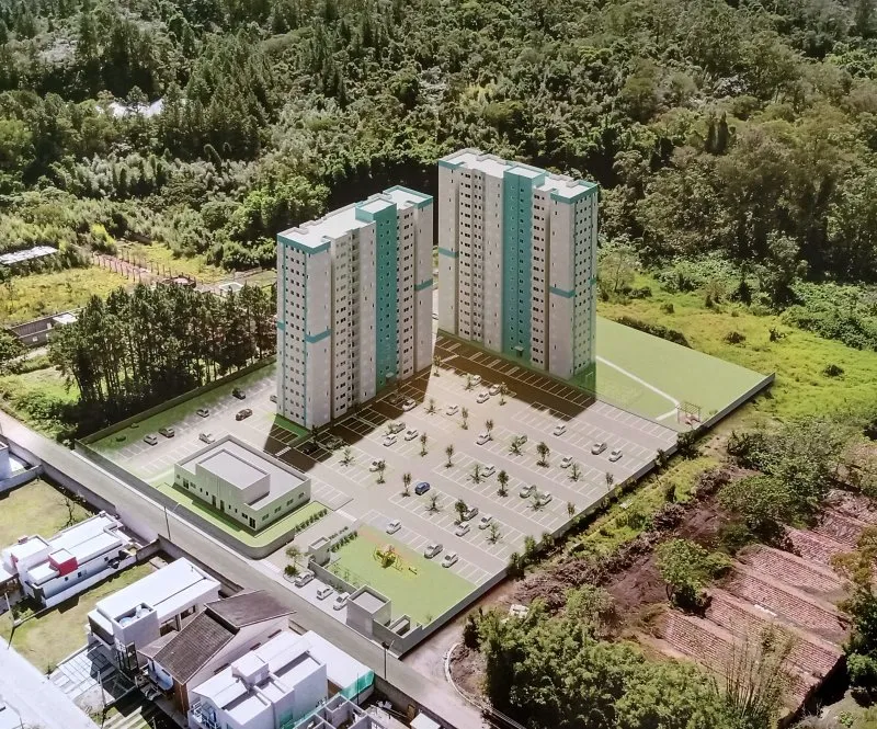 Maquete do empreendimento em vista aérea — Lê Vin Garden